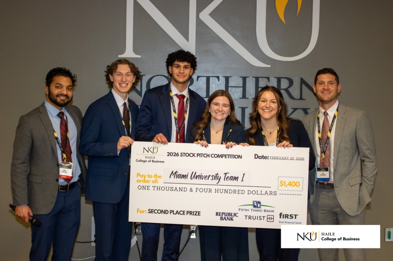 2nd Place: Miami of Ohio's "Miami University Team 1" (Layth Benkhalil, Cameron Cooke, Rowan Kelly, and Rebecca Kibler). They pitched Incyte, Corp (INCY)